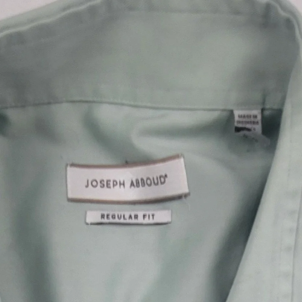 Joseph Abboud Mens Regular Fit Green Long Sleeve Dress Shirt Sz 16.5‎ 34 - 35